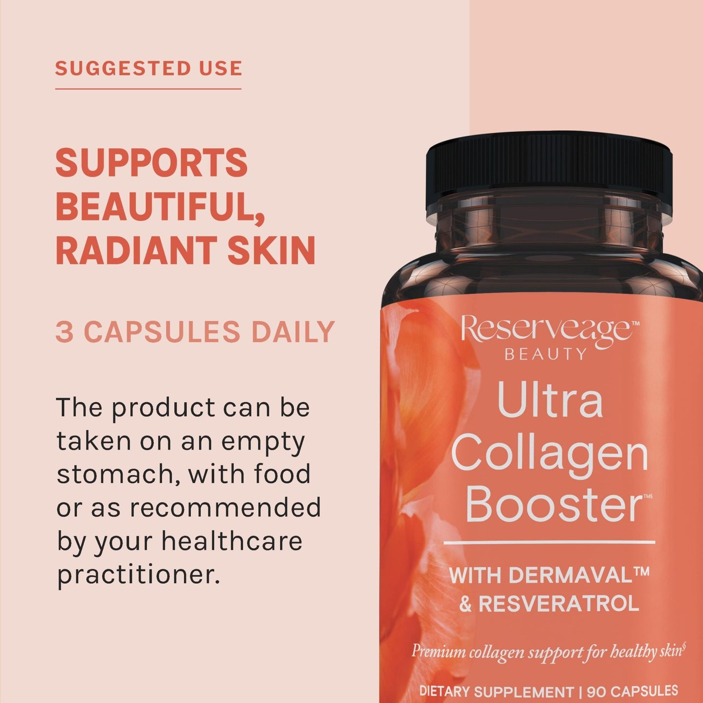 Reserveage Ultra Collagen Booster & Keratin Hair Booster - Features Dermaval, Biotin & Resveratrol - Support Hair & Skin - 90 Ultra Collagen Booster Capsules, 120 Keratin Hair Booster Capsules - dailyvitalstore