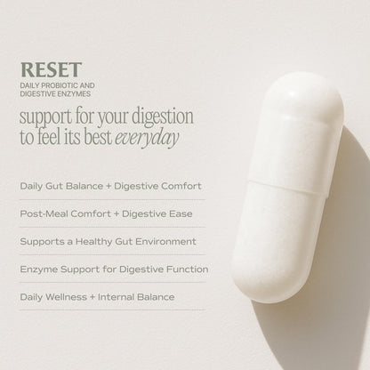 Reset Daily Probiotic + Prebiotic Plant Digestive Enzymes – Advanced Gut Reset for Women - dailyvitalstore