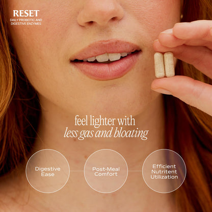 Reset Daily Probiotic + Prebiotic Plant Digestive Enzymes – Advanced Gut Reset for Women - dailyvitalstore