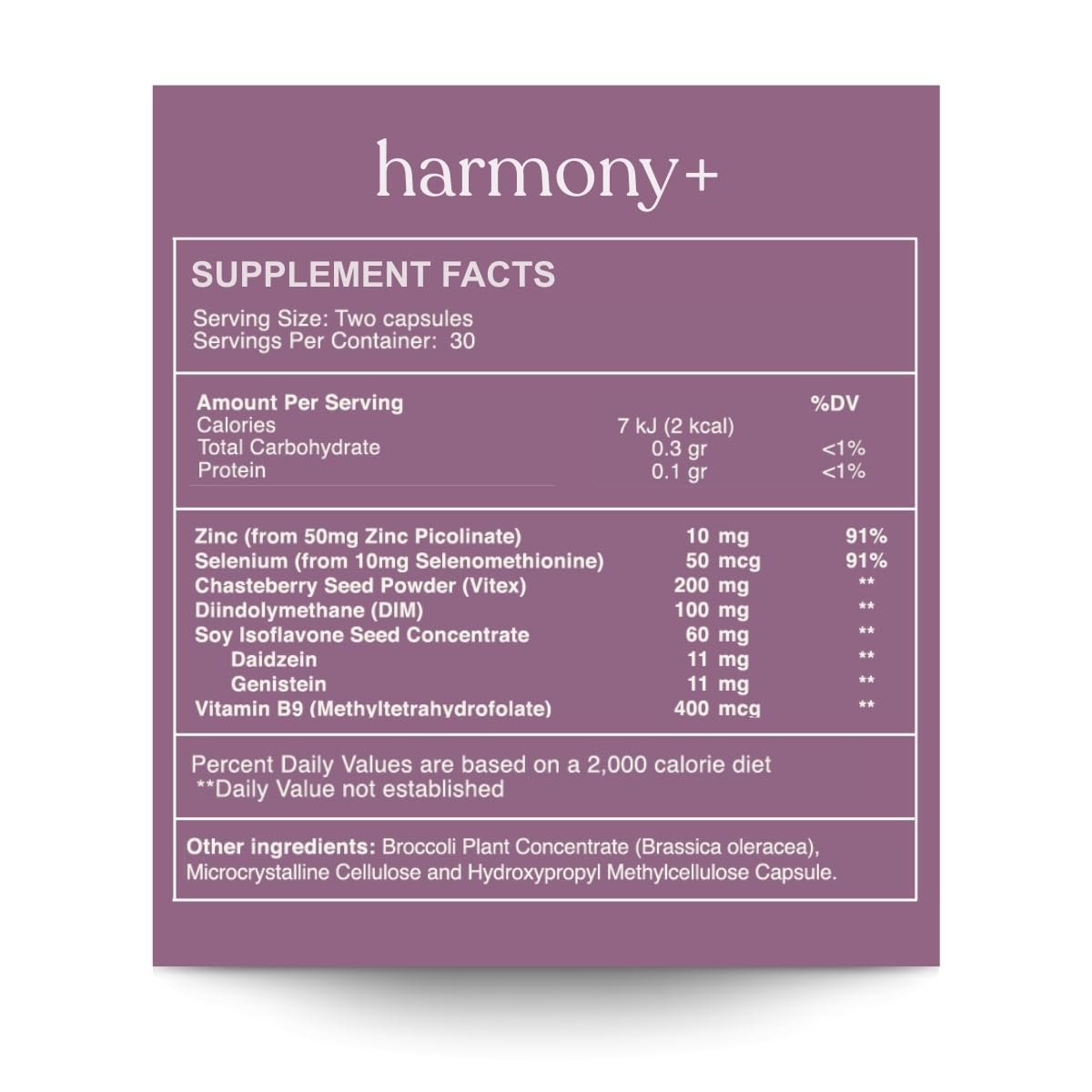 reset wellness Harmony+ | Vitex, DIM, Soy Isoflavones, Methylfolate & Selenium | Supports Women’s Hormonal Balance, Cycle Regulation & Mood Stability | 60 Capsules - dailyvitalstore