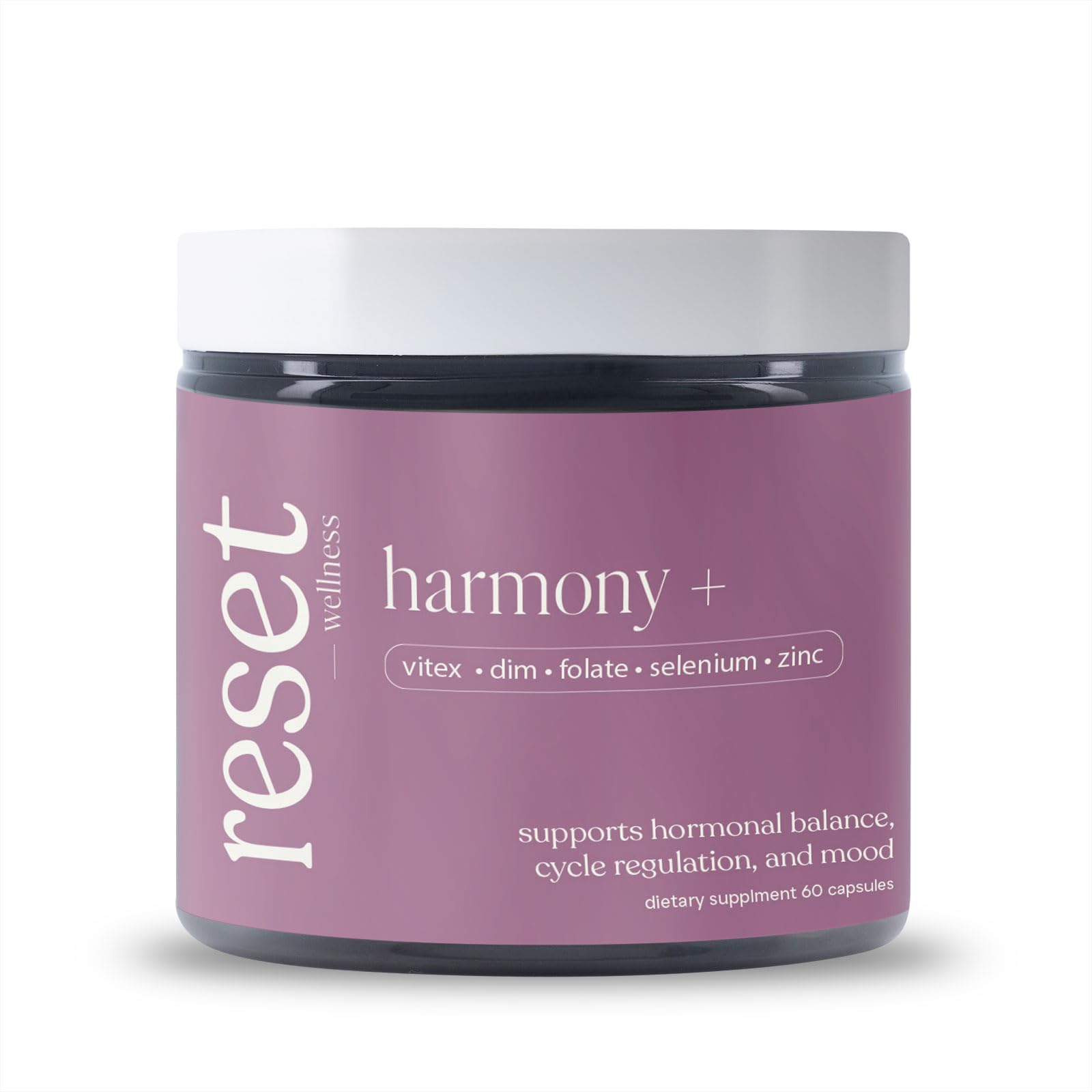 reset wellness Harmony+ | Vitex, DIM, Soy Isoflavones, Methylfolate & Selenium | Supports Women’s Hormonal Balance, Cycle Regulation & Mood Stability | 60 Capsules - dailyvitalstore