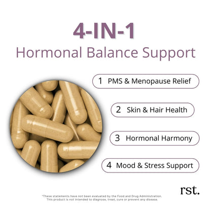reset wellness Harmony+ | Vitex, DIM, Soy Isoflavones, Methylfolate & Selenium | Supports Women’s Hormonal Balance, Cycle Regulation & Mood Stability | 60 Capsules - dailyvitalstore