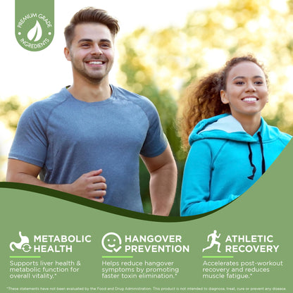 Restorio™ Metabolic Health Support Capsules - Liver & Inflammation Support - Hangover Prevention - Exercise Recovery - 120 Capsules - dailyvitalstore