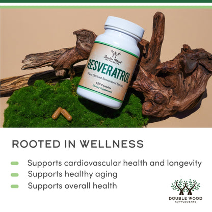 Resveratrol Supplement 500mg Per Serving, 120 Capsules (Resveratrol Polygonum Root Extract Providing 50% Trans Resveratrol) - dailyvitalstore