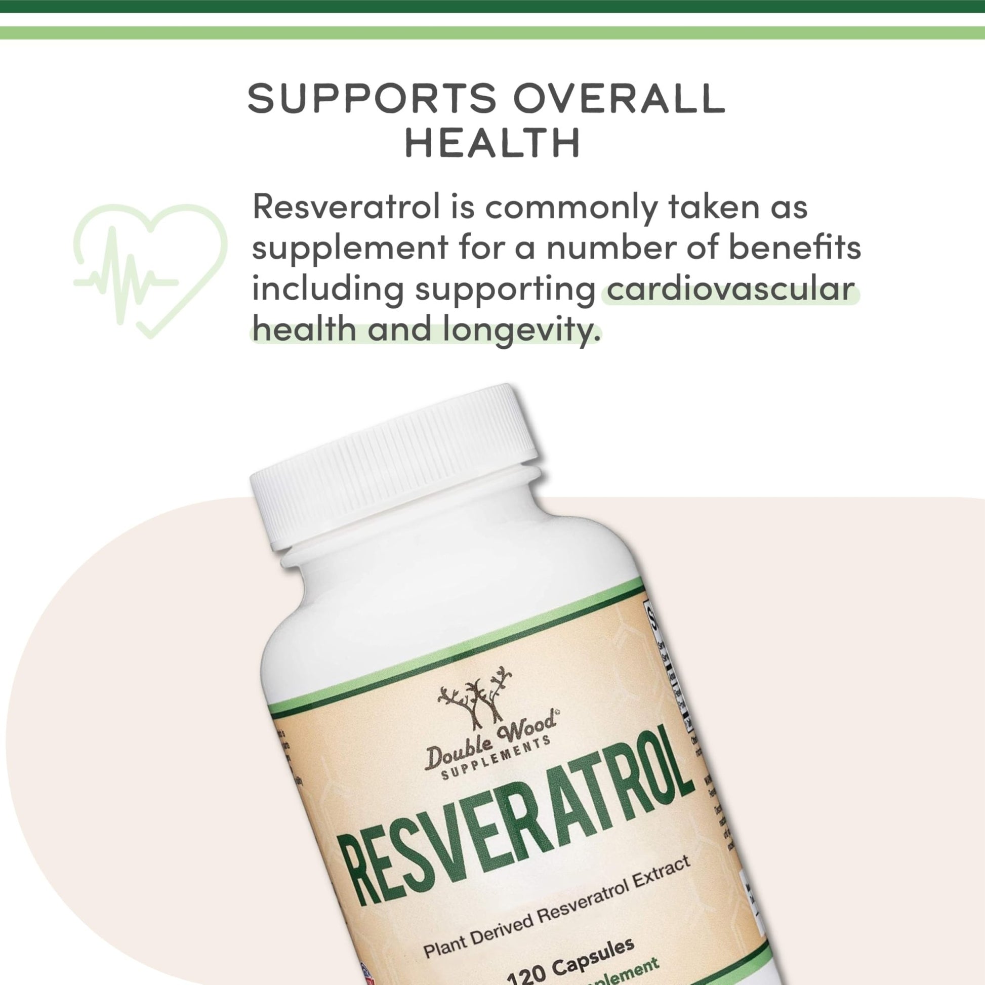 Resveratrol Supplement 500mg Per Serving, 120 Capsules (Resveratrol Polygonum Root Extract Providing 50% Trans Resveratrol) - dailyvitalstore