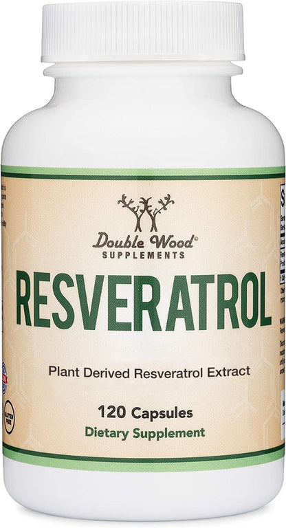 Resveratrol Supplement 500mg Per Serving, 120 Capsules (Resveratrol Polygonum Root Extract Providing 50% Trans Resveratrol) - dailyvitalstore
