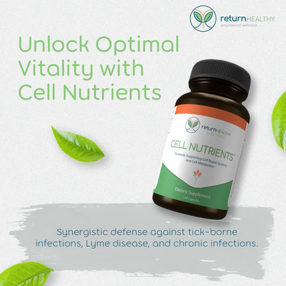 Return Healthy Cell Nutrients | Promotes Cell and Membrane Repair & Cell Metabolism | Helps Fight Tick-Borne Infections & More | Mitochondrial Supplements | Non-GMO, Vegan, 120 caps - dailyvitalstore