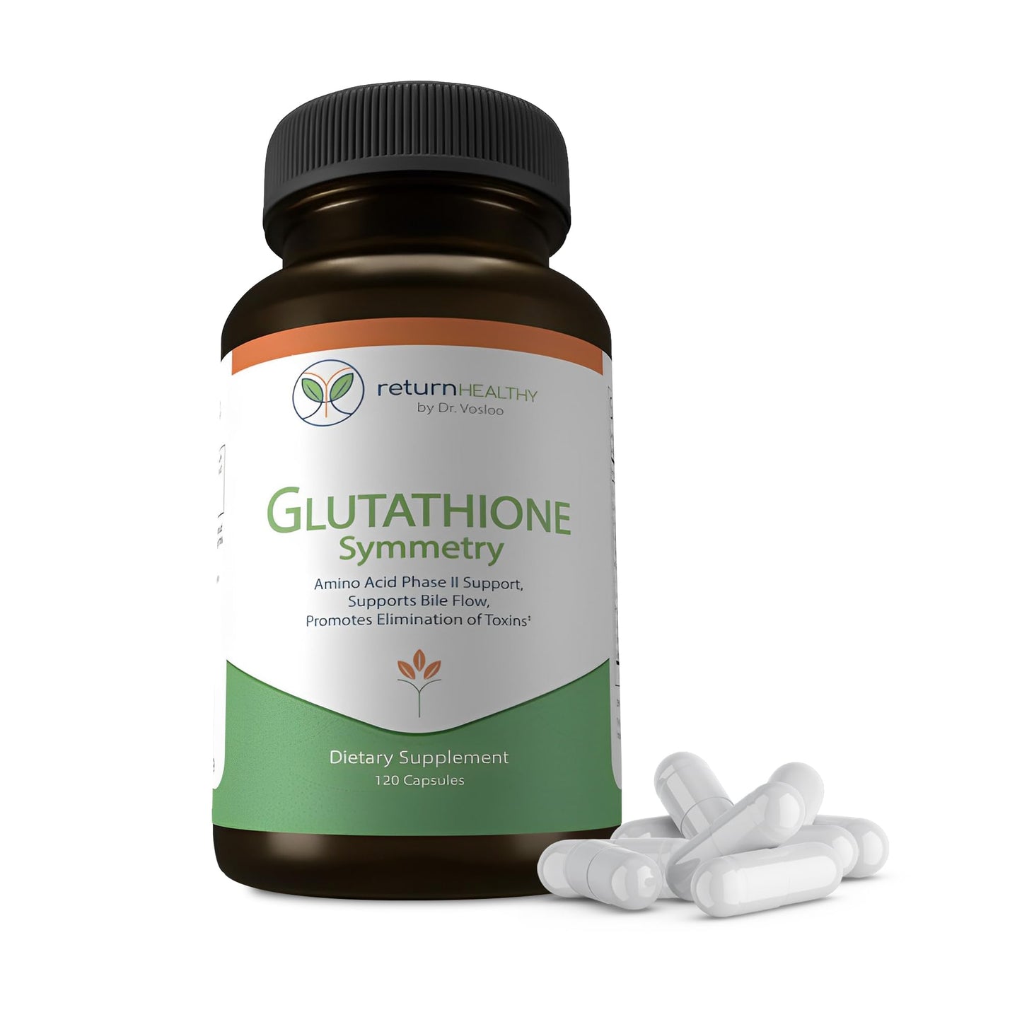 Return Healthy Glutathione Symmetry | S-Acetyl Glutathione Supplement | Antioxidants & Detoxification Supplement | Natural Cellular Support | All-Natural, Vegan, Non-GMO, 120 caps - dailyvitalstore