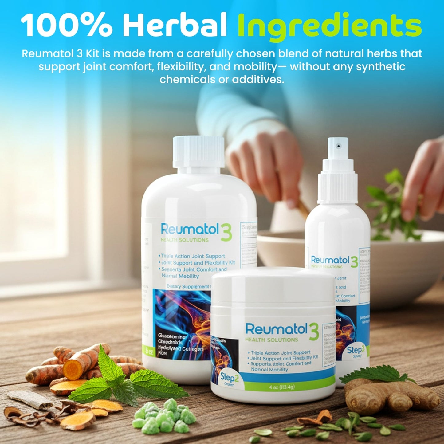Reumatol 3 Kit – Natural Joint Support Formula for Comfort and Mobility | Helps Ease Stiffness & Promotes Flexible Joints | Herbal Blend for Daily Wellness - dailyvitalstore