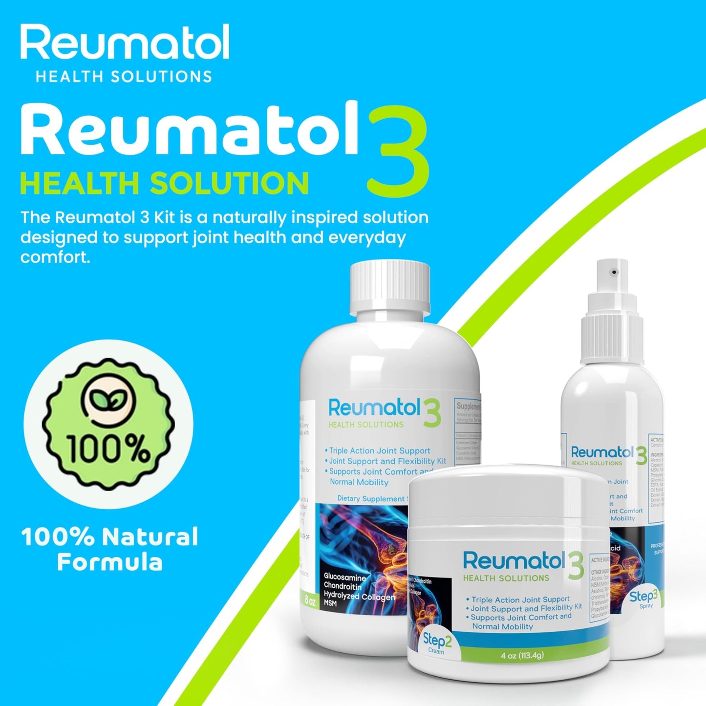 Reumatol 3 Kit – Natural Joint Support Formula for Comfort and Mobility | Helps Ease Stiffness & Promotes Flexible Joints | Herbal Blend for Daily Wellness - dailyvitalstore