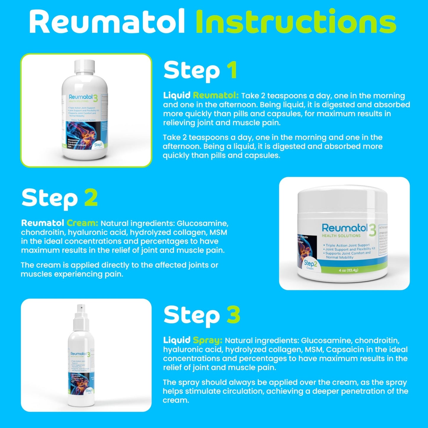 Reumatol 3 Kit – Natural Joint Support Formula for Comfort and Mobility | Helps Ease Stiffness & Promotes Flexible Joints | Herbal Blend for Daily Wellness - dailyvitalstore