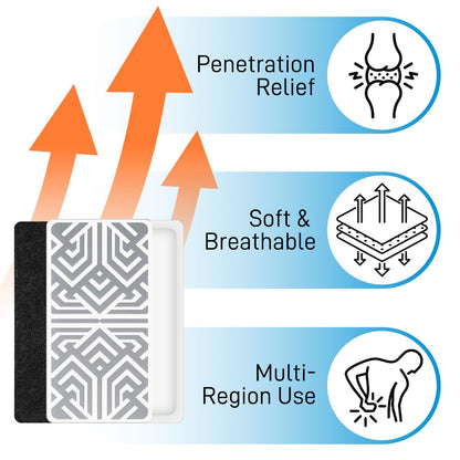 Reusable Pain Relief Patches for Sore Muscle, Includes 3 Adhesives, 1 Patch & 1 Carry Bag, Pain Patches for Neck, Back,Foot, Knee etc, Large&Fast Acting, Easy Adhesive Application Pain Patch-0304 - dailyvitalstore