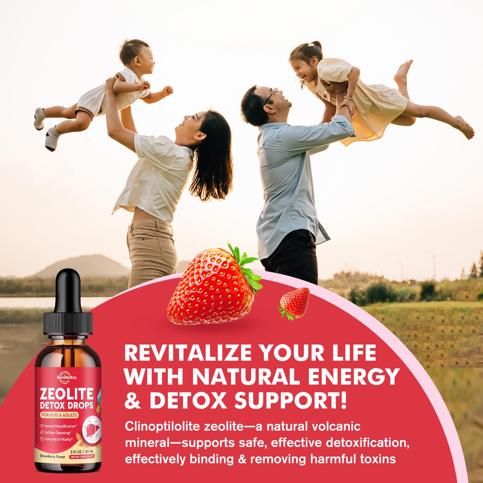 ReviNutra Zeolite Detox for Kids and Adults, Clinoptilolite Zeolite Liquid Drops with Chlorella, - dailyvitalstore