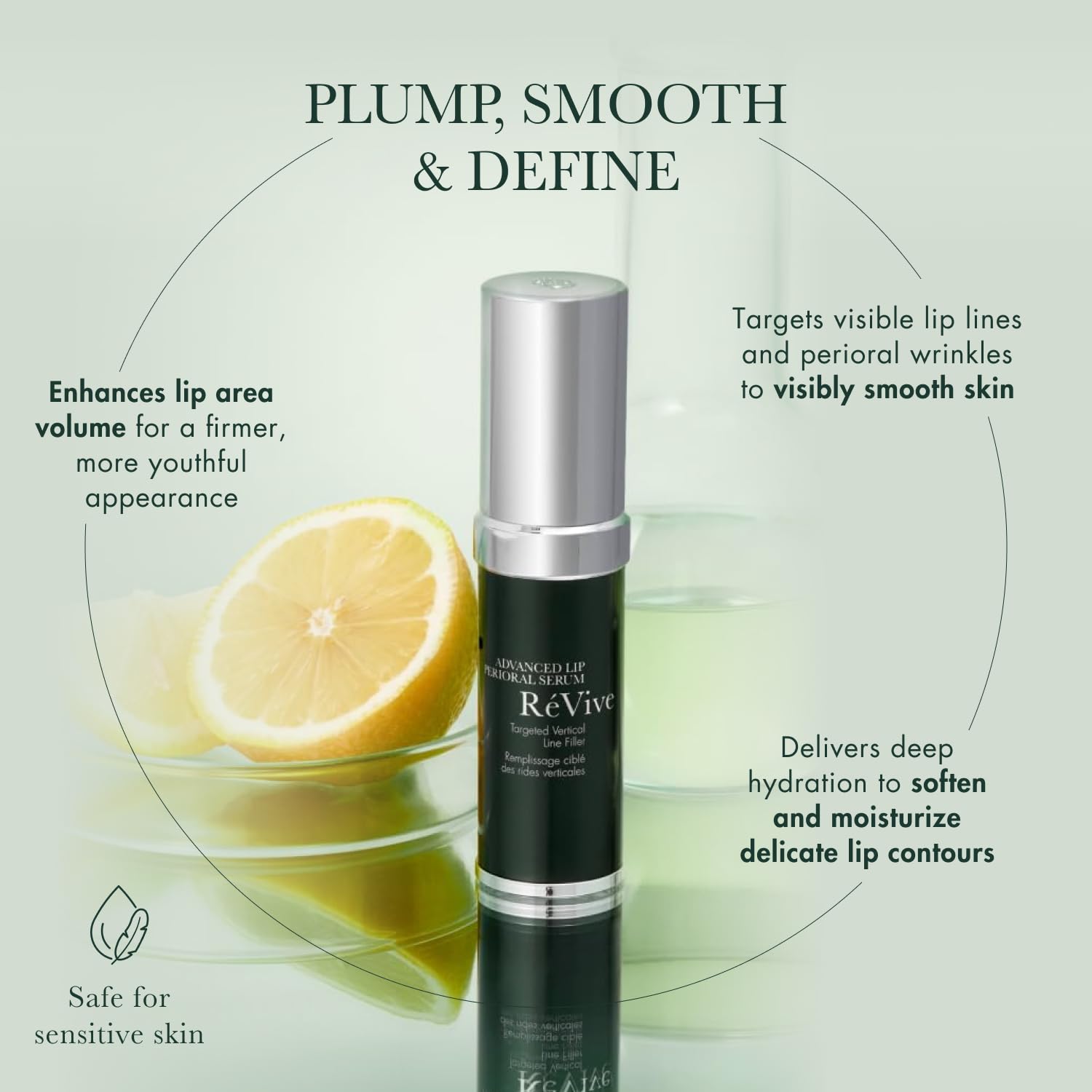 RéVive Advanced Perioral Lip Serum - Anti Aging Perioral Lip Treatment to Reduce Lip Area Lines & Wrinkles -Helps Restore Lip Contour & Visible Fullness(0.5 fl oz) - dailyvitalstore