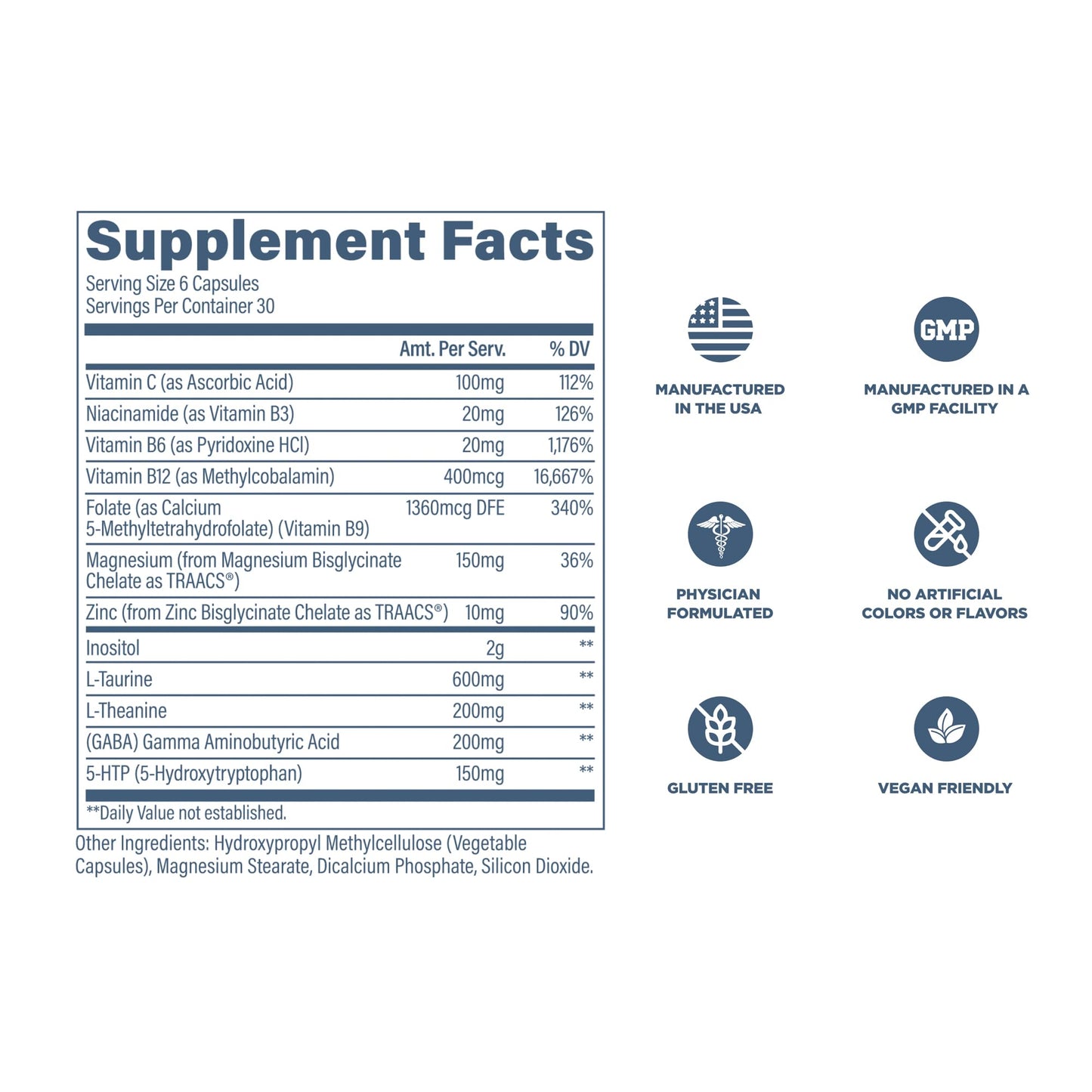 Revive MD Calm, Emotional Well-Being Support Supplement - Stress Management for Men & Women - Mood Enhancement Supplement Promotes Relaxation with L-Theanine, GABA & 5-HTP (180 Capsules, 30 Servings) - dailyvitalstore