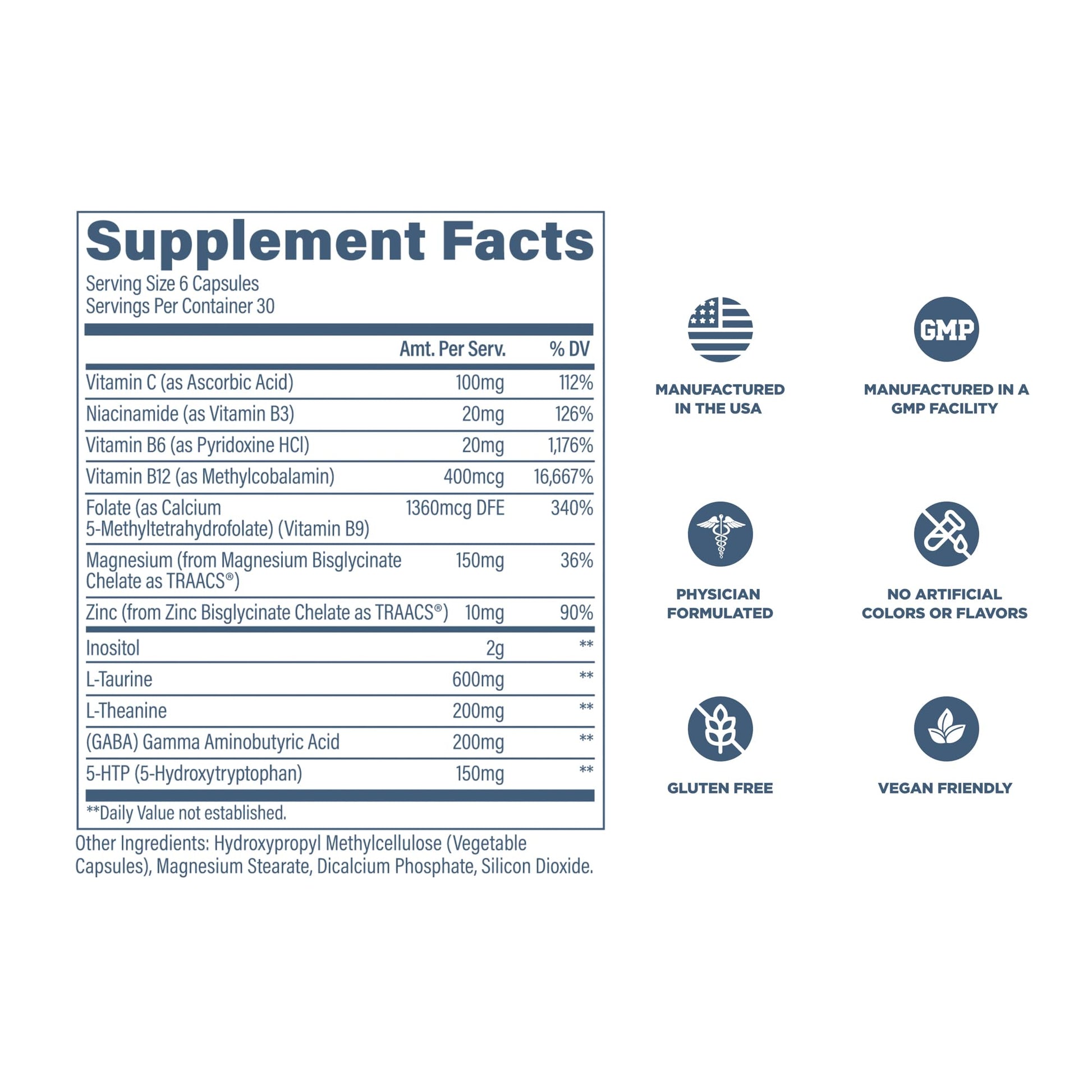 Revive MD Calm, Emotional Well-Being Support Supplement - Stress Management for Men & Women - Mood Enhancement Supplement Promotes Relaxation with L-Theanine, GABA & 5-HTP (180 Capsules, 30 Servings) - dailyvitalstore