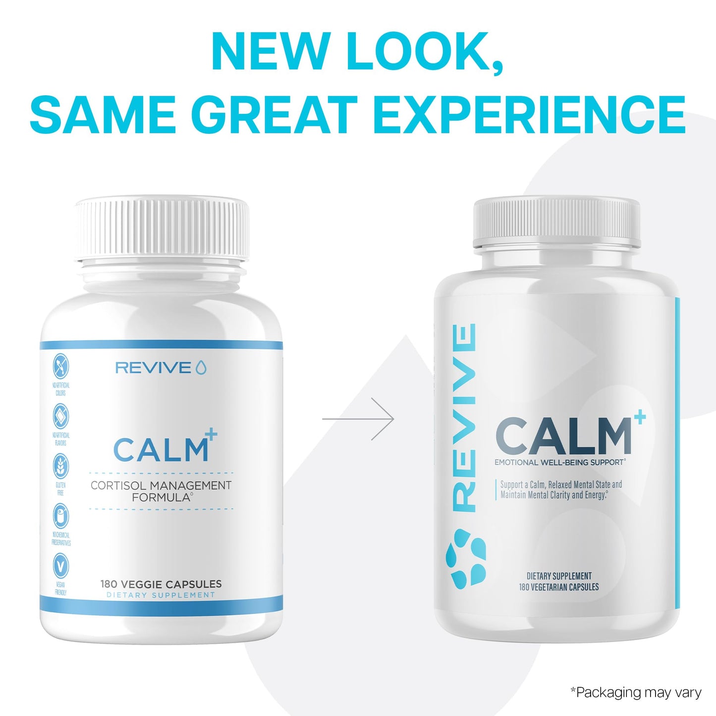 Revive MD Calm, Emotional Well-Being Support Supplement - Stress Management for Men & Women - Mood Enhancement Supplement Promotes Relaxation with L-Theanine, GABA & 5-HTP (180 Capsules, 30 Servings) - dailyvitalstore
