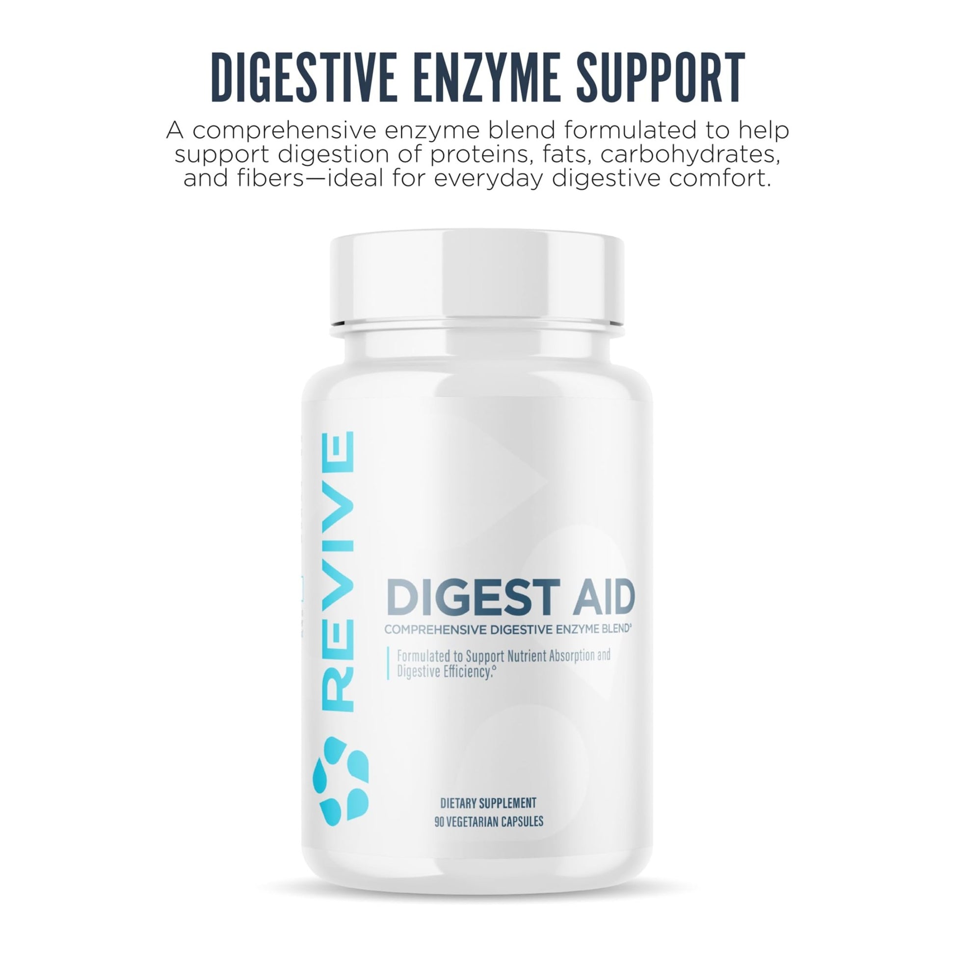 Revive MD Digest Aid, Digestive Support Supplement for Men & Women - Comprehensive Digestive Enzyme Blend with Probiotics & Prebiotics for Gut Health & Healthy Digestion - dailyvitalstore