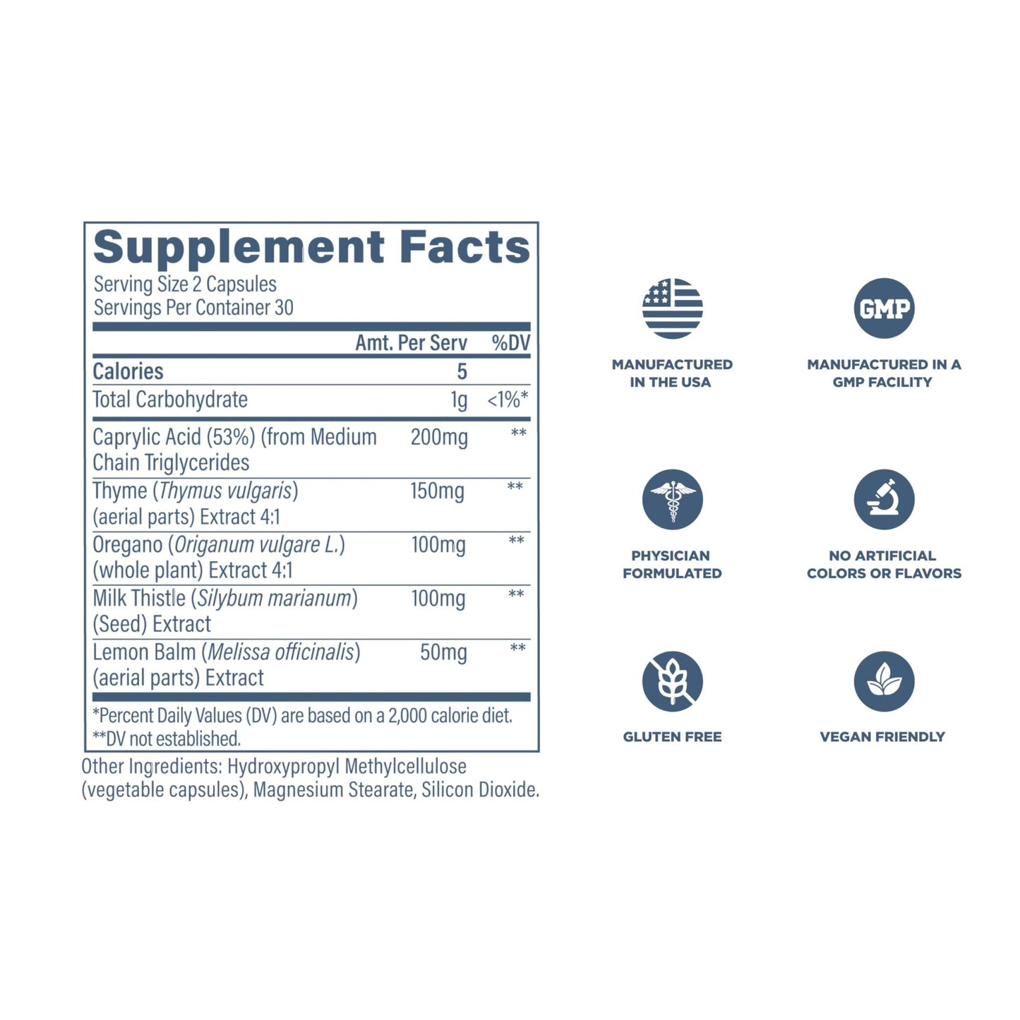 Revive MD Gut Health Supplements for Men & Women - Daily Gut Repair & Digestive Health Support Formula with Thyme, Oregano & Milk Thistle - Vegan-Friendly, Gluten-Free (60 Capsules, 30 Servings) - dailyvitalstore