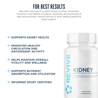 Revive MD Kidney Support Supplement for Men & Women – Kidney Cleanse & Detox Capsules for Overall Health & Function – Vegan-Friendly, Gluten-Free & Soy-Free (135 Vegetarian Capsules, 45 Servings) - dailyvitalstore