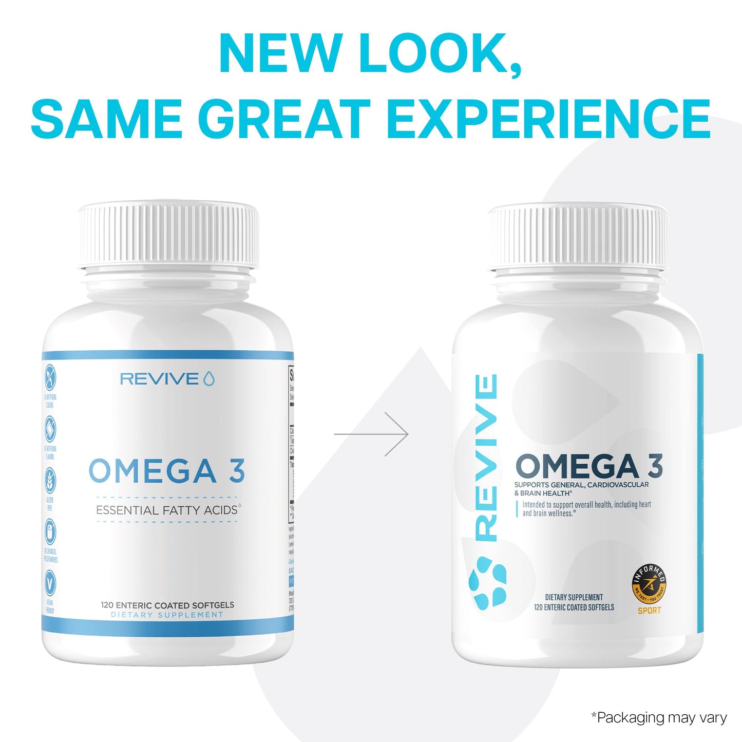Revive MD Omega 3 Fish Oil Supplements for Men & Women – Softgels with EPA & DHA Fatty Acids for Healthy Skin & Joints, Heart & Brain Support – Vegan-Friendly, Gluten-Free (120 Softgels) - dailyvitalstore