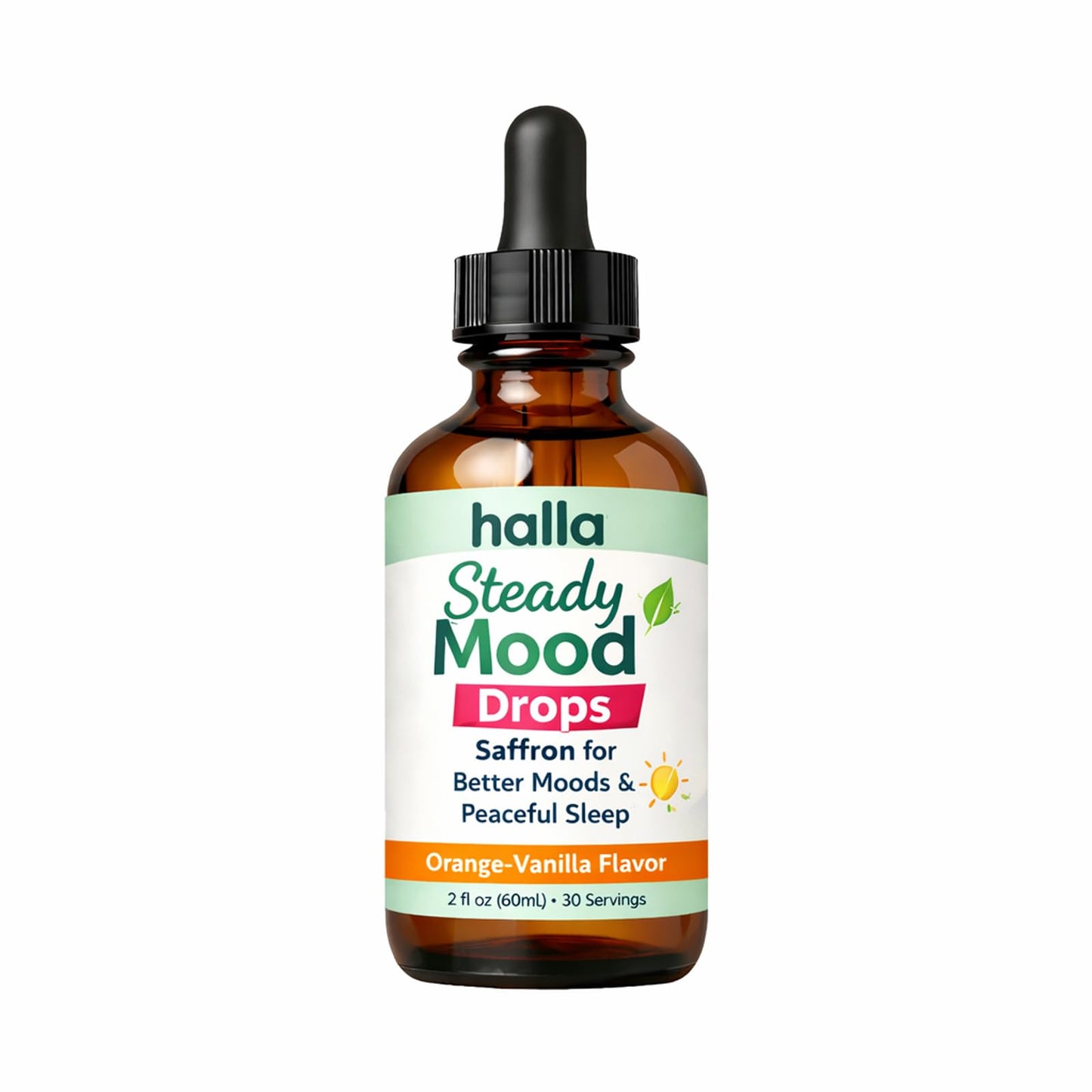 ReviveNerve Halla Steady Mood Drops, Orange-Vanilla Flavor, Liquid Formula with Pine Bark Extract(1pcs) - dailyvitalstore