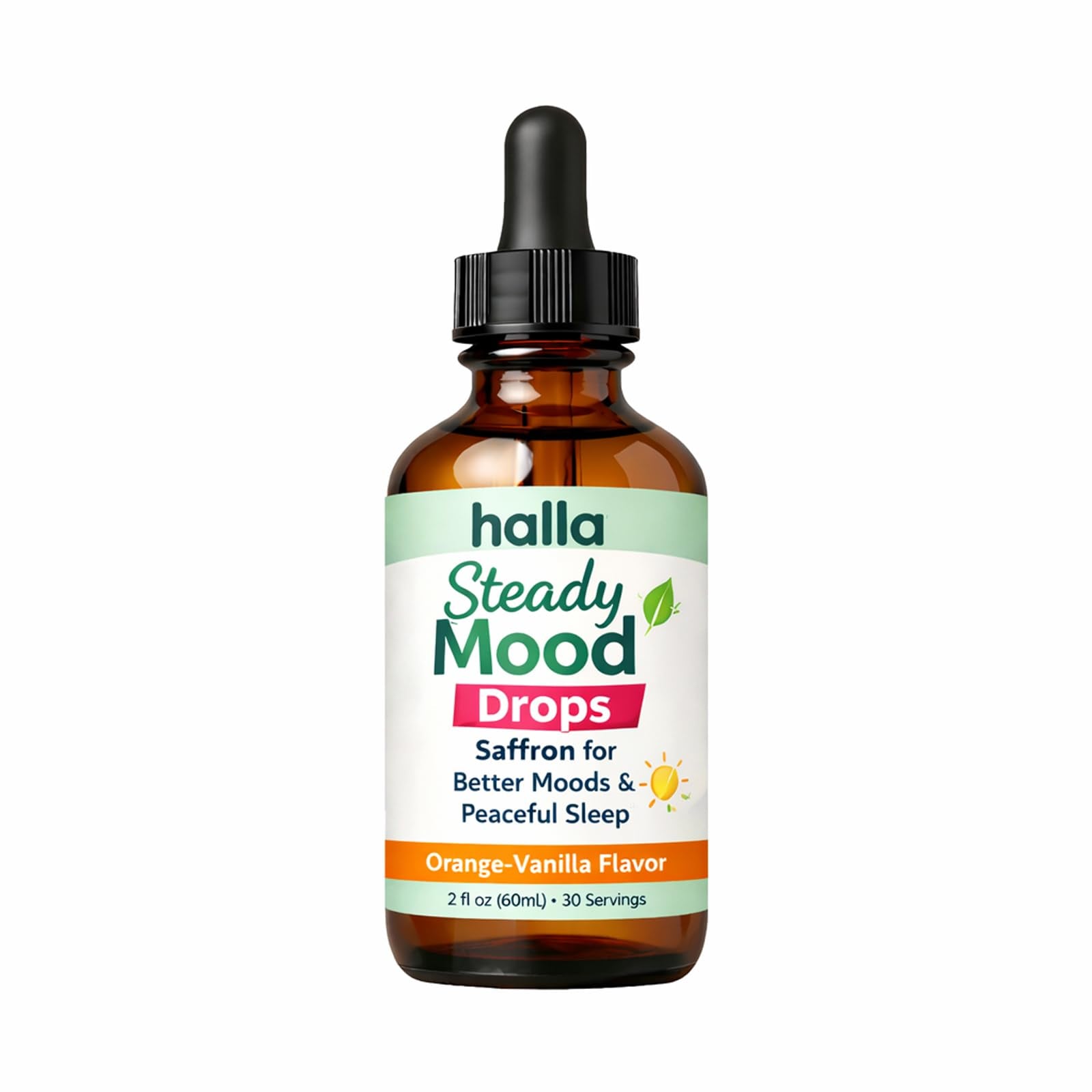 ReviveNerve Halla Steady Mood Drops, Orange-Vanilla Flavor, Liquid Formula with Pine Bark Extract(1pcs) - dailyvitalstore