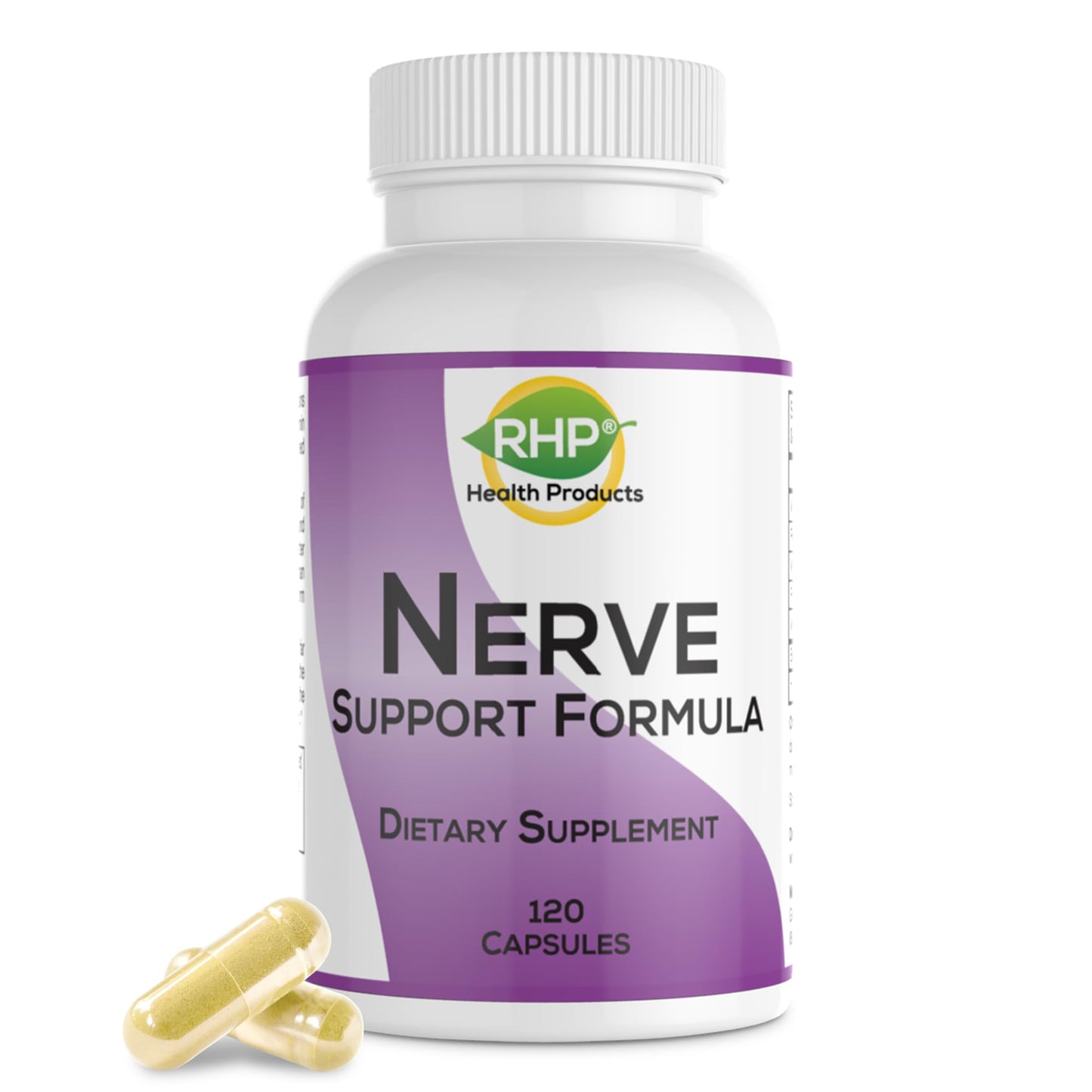 RHP Nerve Support Formula. Nutritional Support of Neuropathy, Nerve Relief from Aches, Nerve Pain & Discomfort. B-Complex with Benfotiamine and Methyl B12. 120 Capsules - dailyvitalstore