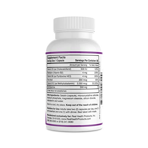RHP Nerve Support Formula. Nutritional Support of Neuropathy, Nerve Relief from Aches, Nerve Pain & Discomfort. B-Complex with Benfotiamine and Methyl B12. 120 Capsules - dailyvitalstore