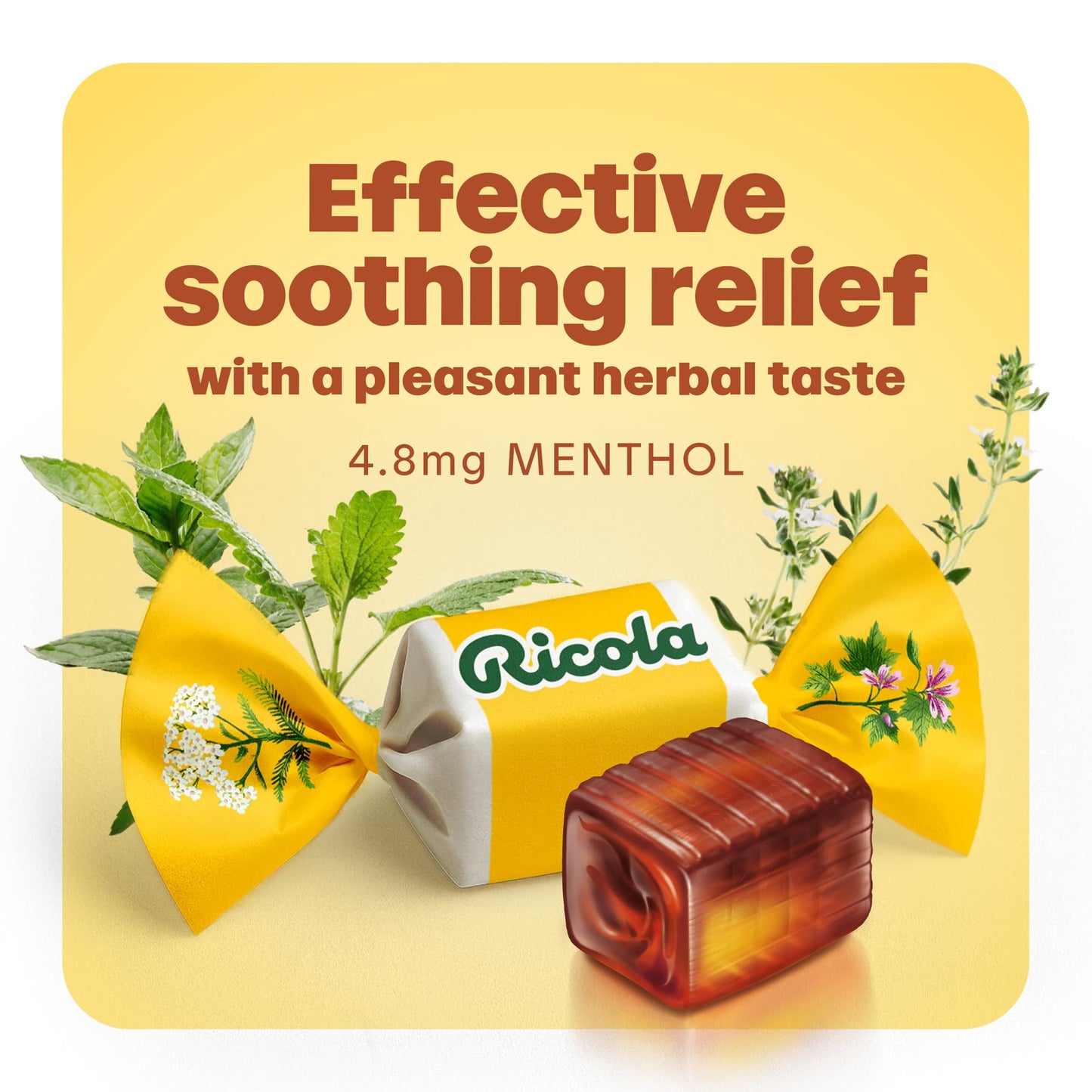 Ricola Original Herb Cough Drops with Menthol - Cough and Sore Throat Relief - 45 Count - Herbal Throat Lozenges - dailyvitalstore