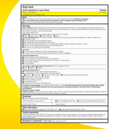 RIGHT REMEDIES Low Dose Aspirin 81mg, Enteric Coated Tablets, NSAID Pain Reliever & Fever Reducer for Adults, Compare to the Active Ingredient in Bayer® Low Dose Aspirin (500ct) - dailyvitalstore