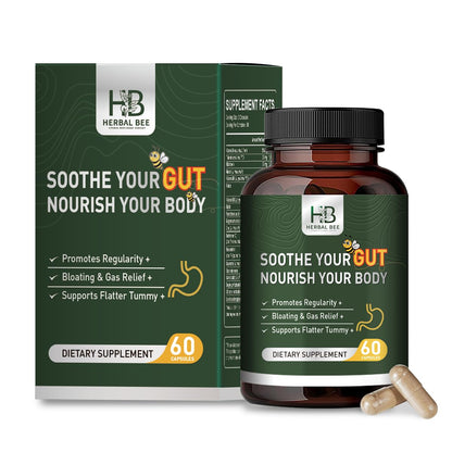Rigma Herbal BEE Gut Health - Gas and Bloating Relief, Constipation, Leaky Gut Repair - Gut Cleanse & Restore Digestion - dailyvitalstore