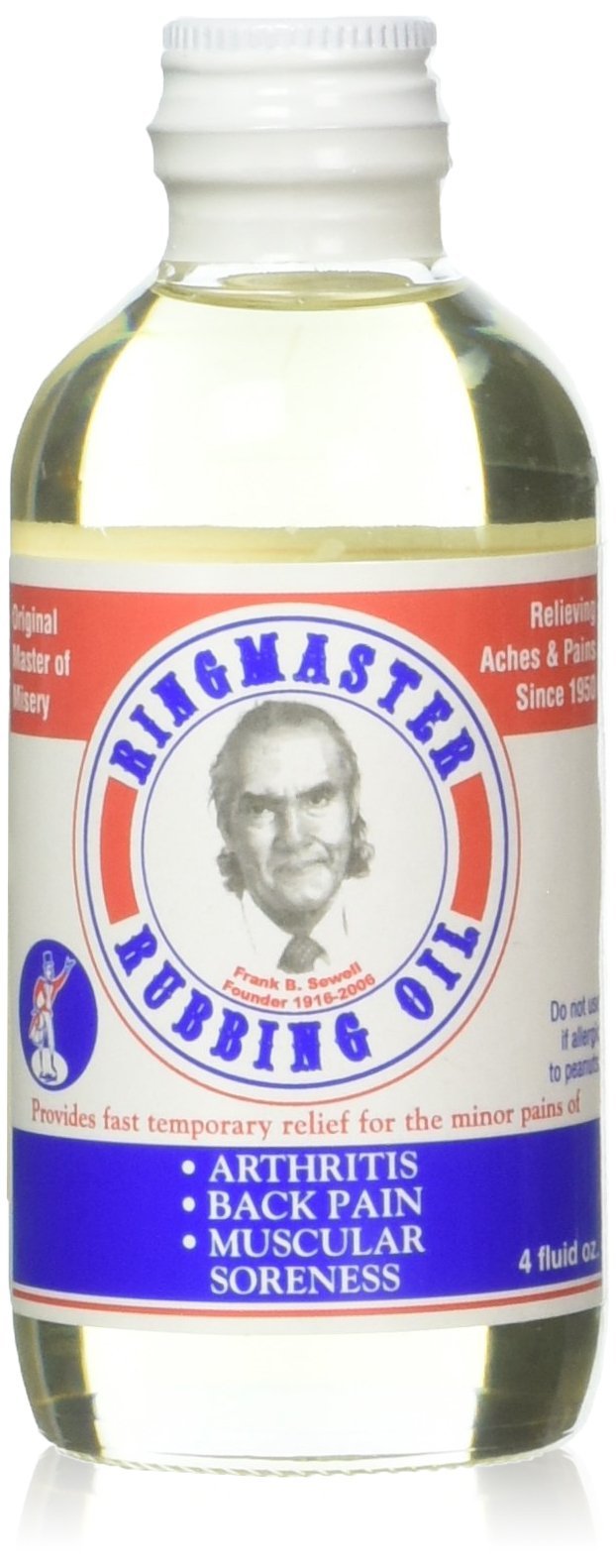 Ringmaster Rubbing Oil – 4 oz Massage Oil for Pain Relief and Muscle Recovery – Warming, Fast Absorbing, Non-Greasy Formula for Sore Muscles and Joint Comfort - dailyvitalstore