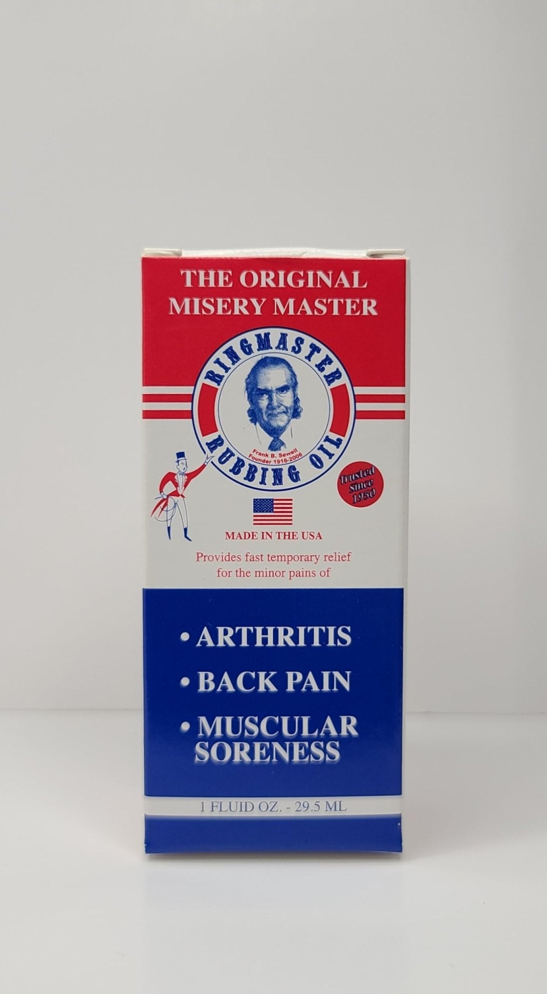 Ringmaster Rubbing Oil Pain Relief Since 1950 Made in USA for Arthritis, Rheumatism, Muscular Joint Soreness (1 oz) - dailyvitalstore