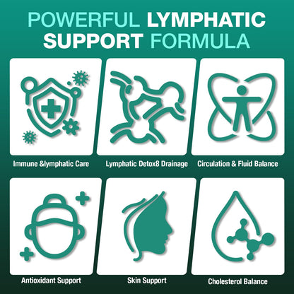 RiRywony Lymphatic Drainage Supplements & Liver Cleanse Detox Repair Capsules – Natural Herbal Supplement with Echinacea, Supports Lymphatic System, Fluid Balance & Immune Health, 90 Capsules - dailyvitalstore