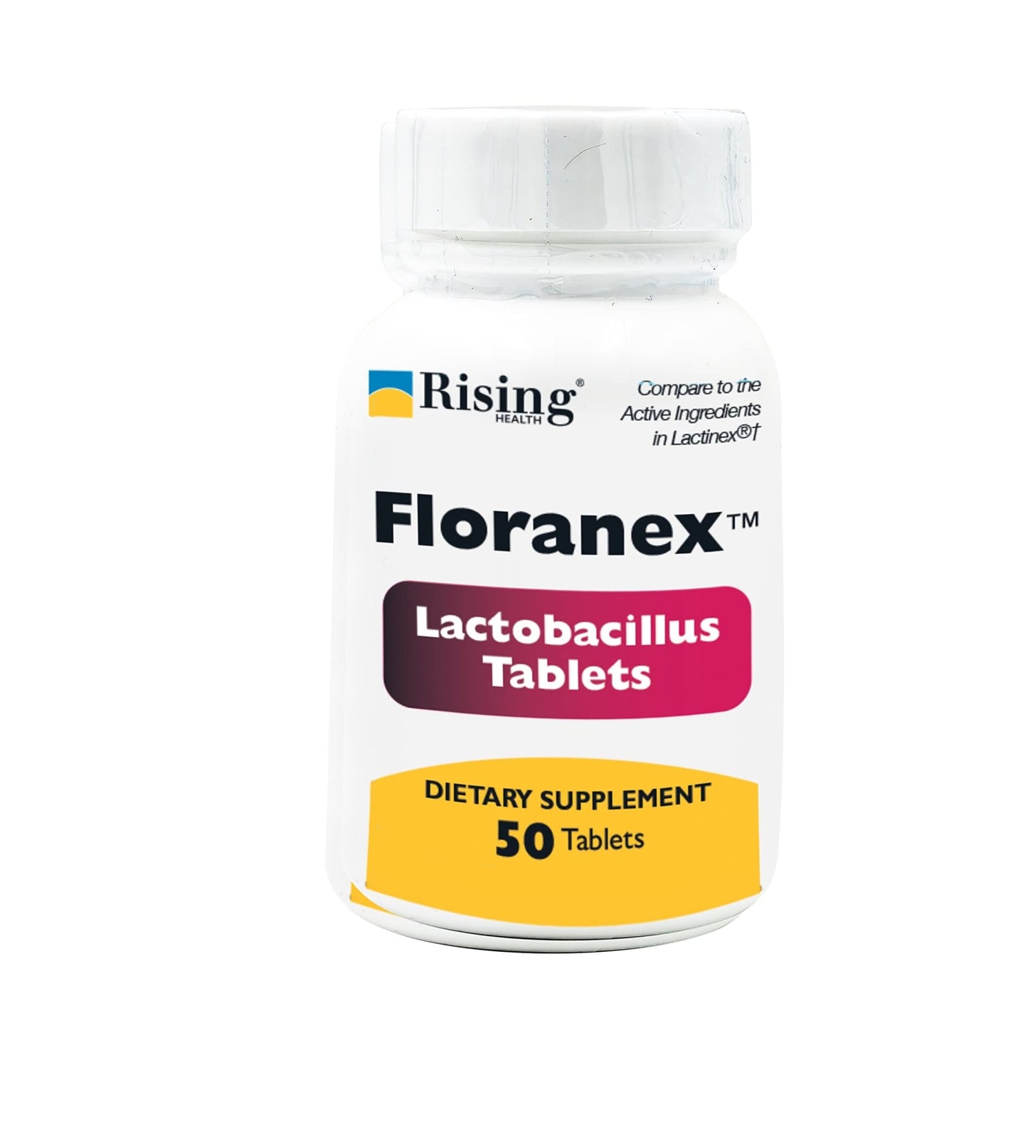 Rising Health - Floranex Tablets - Lactobacillus Probiotic Dietary Supplements - 50 Tablets - dailyvitalstore