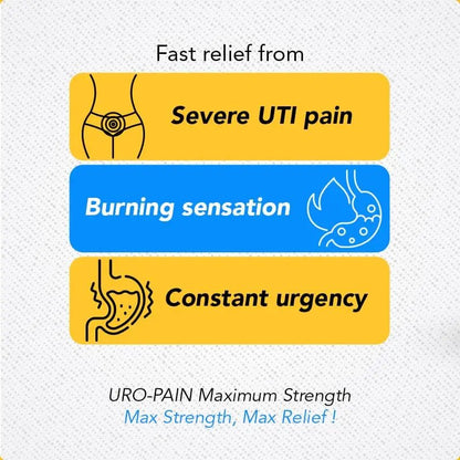 Rising Health - URO Pain Maximum Strength | Urinary Tract Pain Relief | Relief from Pain, Burning and Urgency | 24 Count - dailyvitalstore