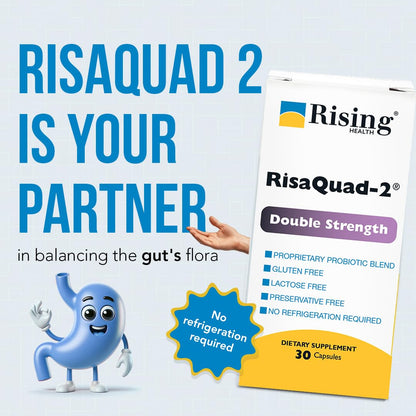 Rising Risaquad-2 Probiotic Dietary Supplement -375mg Pack of 30 Capsules - dailyvitalstore