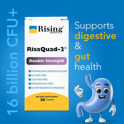 Rising Risaquad-2 Probiotic Dietary Supplement -375mg Pack of 30 Capsules - dailyvitalstore