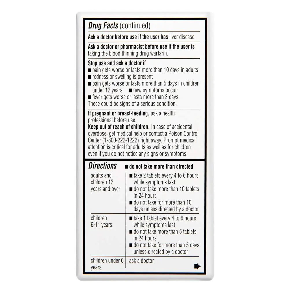Rite Aid Regular Strength Pain Relief Acetaminophen, 325mg - 100 Tablets | Pain Reliever and Fever Reducer | Joint Pain Relief | Muscle Pain Relief | Arthritis Pain Relief | Back Pain Relief Products - dailyvitalstore