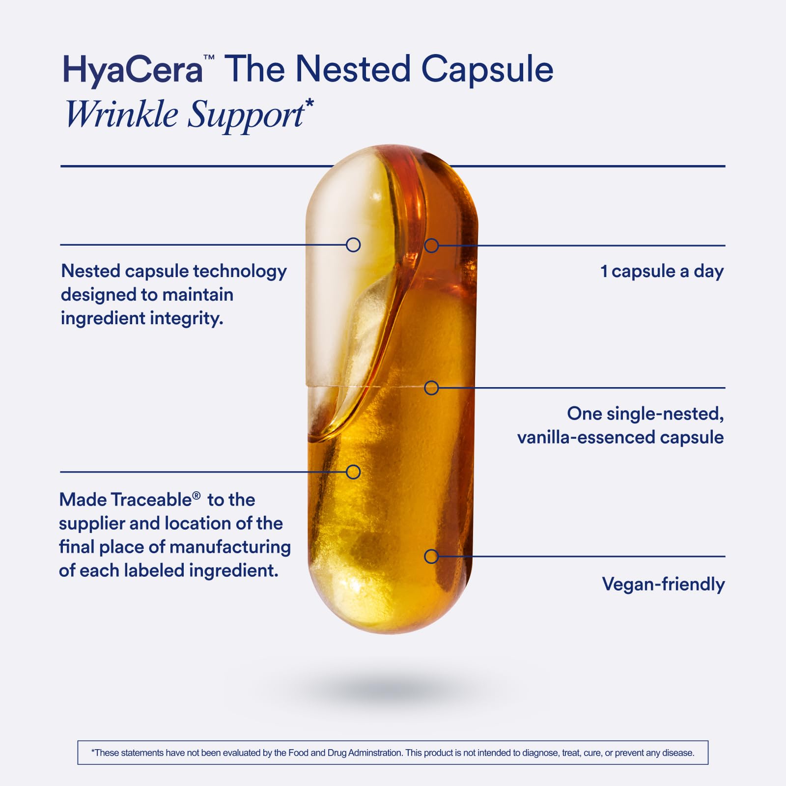 Ritual Hyaluronic Acid Skin Supplement - With Hyabest® and Ceratiq® - HyaCera Clinically Proven to Reduce Wrinkles, Fine Lines & Improve Skin Smoothness - dailyvitalstore