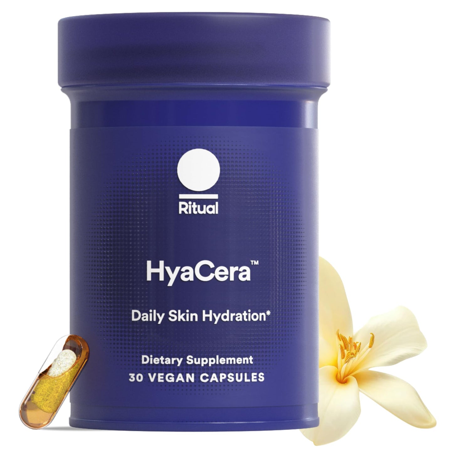 Ritual Hyaluronic Acid Skin Supplement - With Hyabest® and Ceratiq® - HyaCera Clinically Proven to Reduce Wrinkles, Fine Lines & Improve Skin Smoothness - dailyvitalstore
