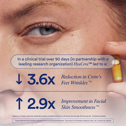 Ritual Hyaluronic Acid Skin Supplement - With Hyabest® and Ceratiq® - HyaCera Clinically Proven to Reduce Wrinkles, Fine Lines & Improve Skin Smoothness - dailyvitalstore