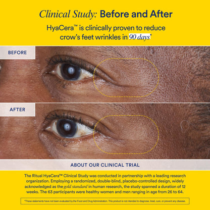Ritual Hyaluronic Acid Skin Supplement - With Hyabest® and Ceratiq® - HyaCera Clinically Proven to Reduce Wrinkles, Fine Lines & Improve Skin Smoothness - dailyvitalstore