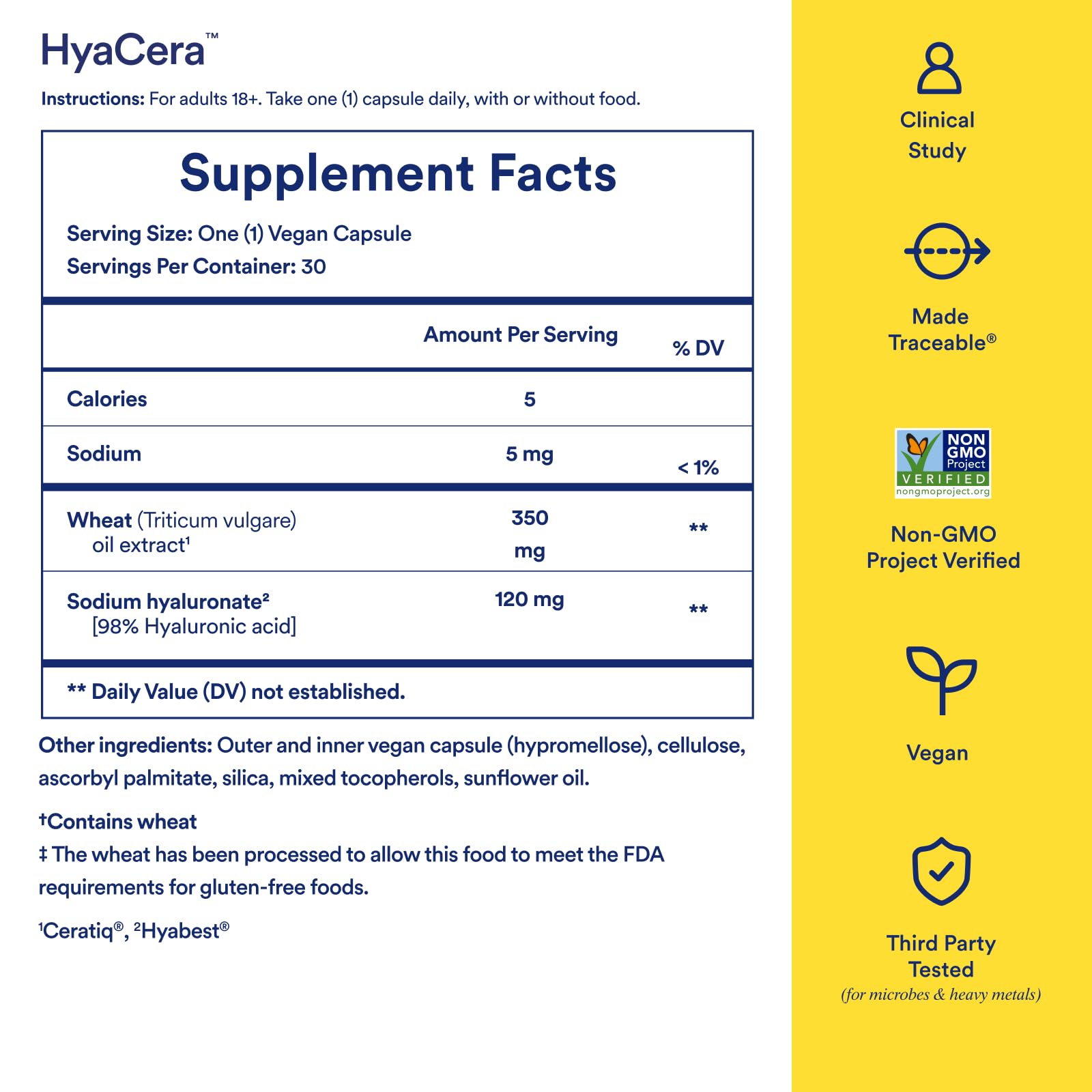 Ritual Hyaluronic Acid Skin Supplement - With Hyabest® and Ceratiq® - HyaCera Clinically Proven to Reduce Wrinkles, Fine Lines & Improve Skin Smoothness - dailyvitalstore