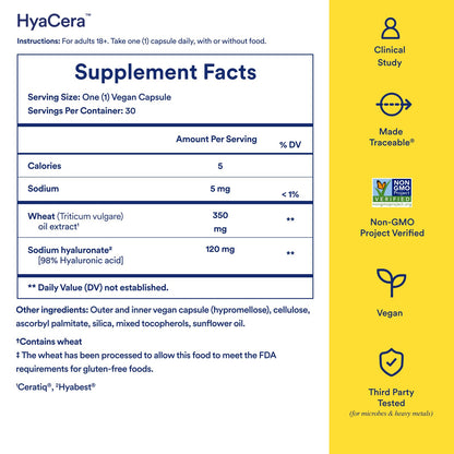 Ritual Hyaluronic Acid Skin Supplement - With Hyabest® and Ceratiq® - HyaCera Clinically Proven to Reduce Wrinkles, Fine Lines & Improve Skin Smoothness - dailyvitalstore