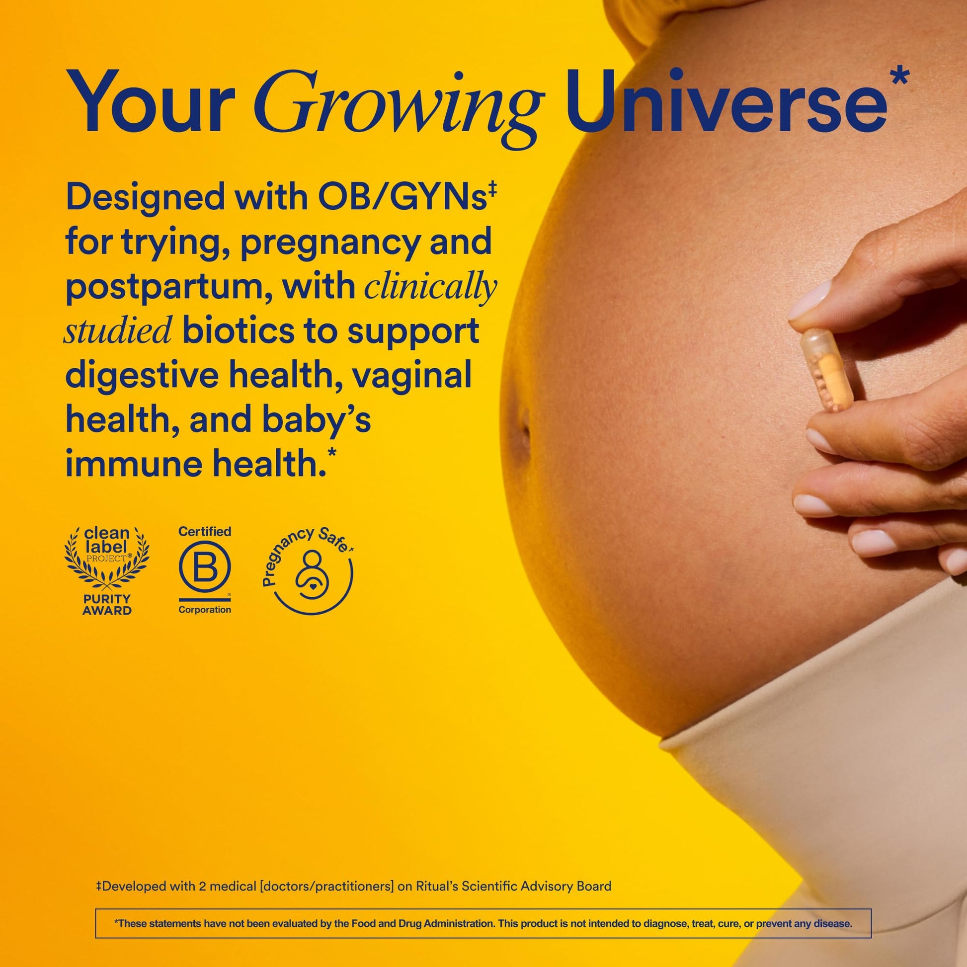 Ritual Prenatal Probiotics For Women - Support Microbiome, Gut, Digestive, Vaginal, and Baby’s Immune Health** - Natalbiotic For TTC, Pregnancy, Postpartum - Vegan - Citrus - 30 Capsules - 30 Servings - dailyvitalstore