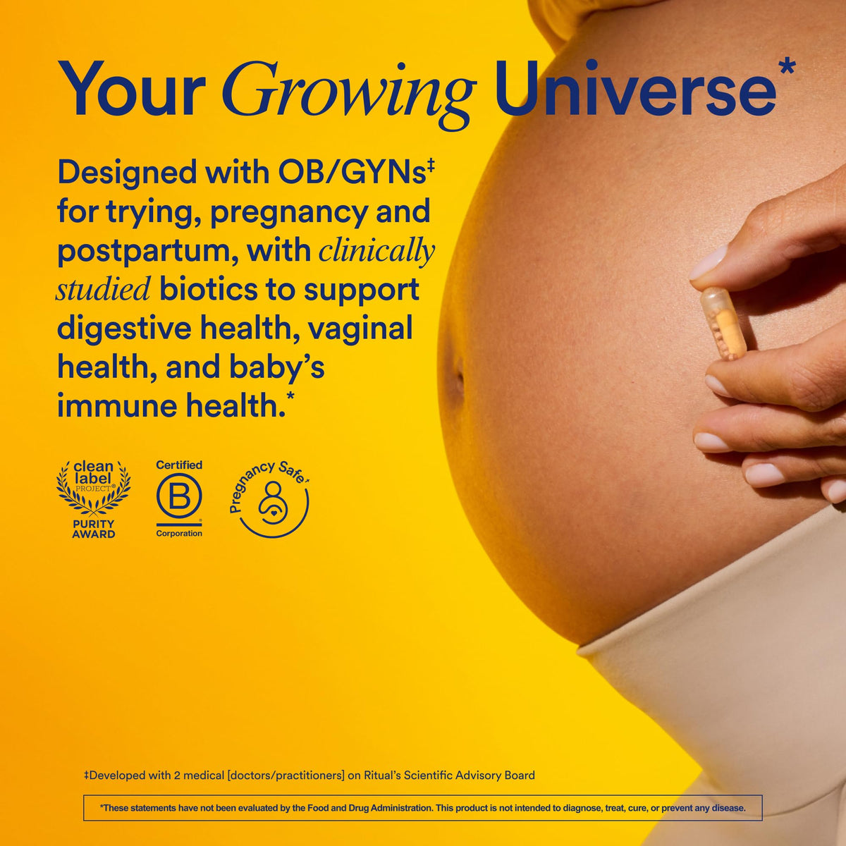 Ritual Prenatal Probiotics For Women - Support Microbiome, Gut, Digestive, Vaginal, and Baby’s Immune Health** - Natalbiotic For TTC, Pregnancy, Postpartum - Vegan - Citrus - 30 Capsules - 30 Servings - dailyvitalstore