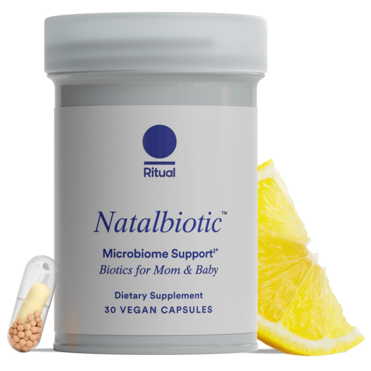 Ritual Prenatal Probiotics For Women - Support Microbiome, Gut, Digestive, Vaginal, and Baby’s Immune Health** - Natalbiotic For TTC, Pregnancy, Postpartum - Vegan - Citrus - 30 Capsules - 30 Servings - dailyvitalstore