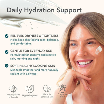 Riversol Rosacea Cream & Face Moisturizer for Dry & Sensitive Skin | Redness Relief | Anti-Aging Hydration for Mature Skin | Fragrance Free - dailyvitalstore